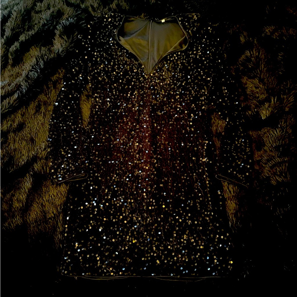 New Black Sequins dress